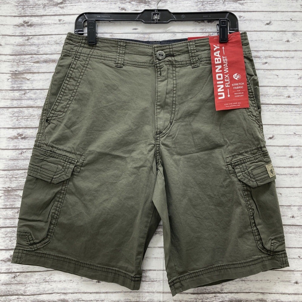 UNIONBAY Men's Cargo Shorts - Olive Green